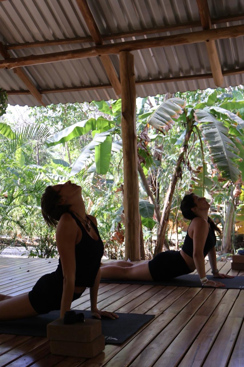 Yoga class on deck