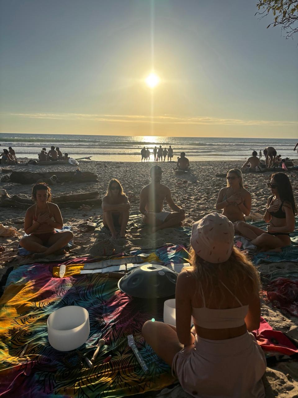 Sound healing on the beach