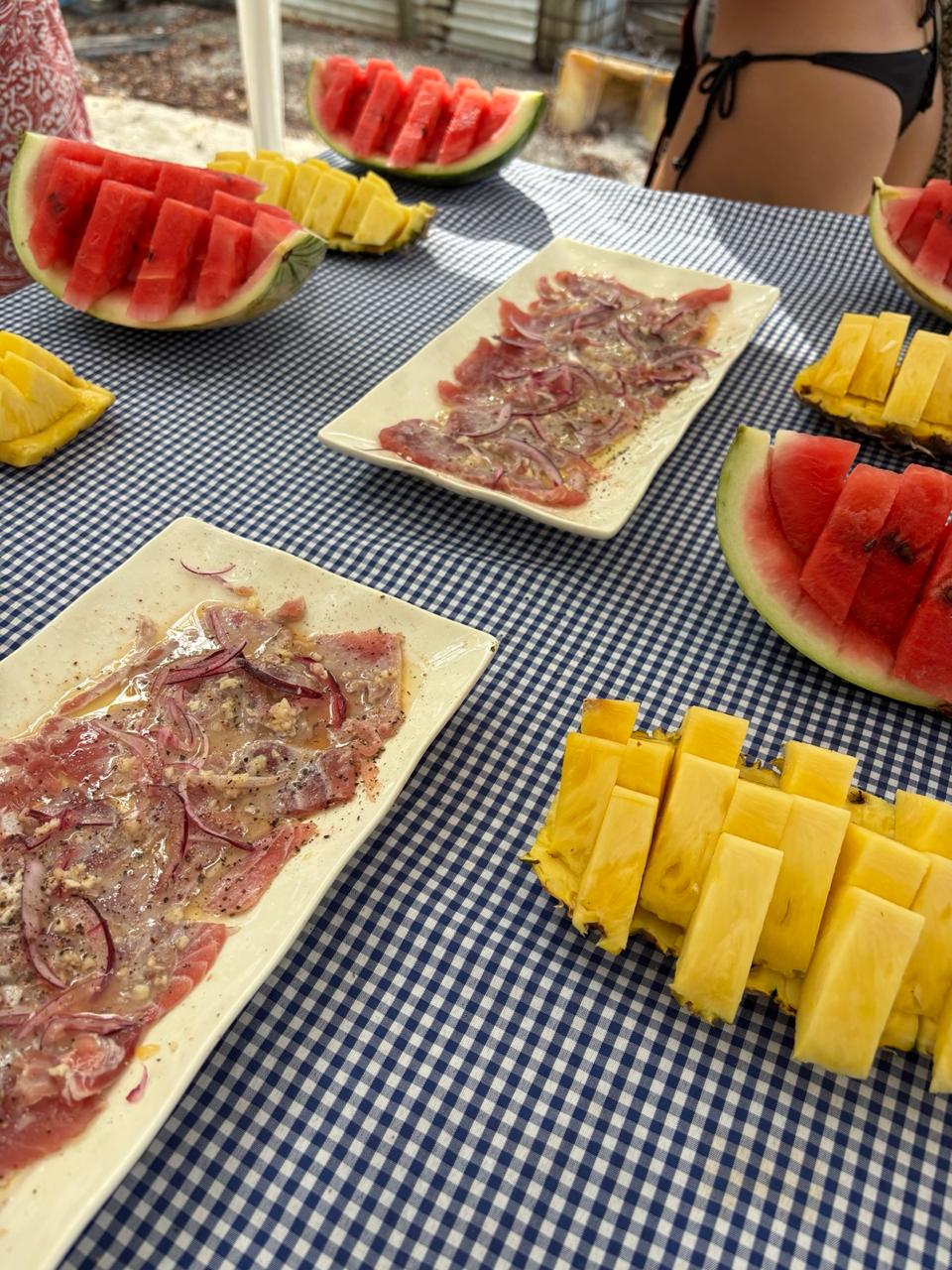 Fresh food at the retreat